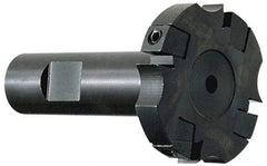 APT - Shank Connection, 0.53" Cutting Width, 7/16" Depth of Cut, 2" Cutter Diam, 4 Tooth Indexable Slotting Cutter - 1" Shank Diam, SM24 Toolholder, CTA 2 Insert, Left Hand Cutting Direction - Eagle Tool & Supply