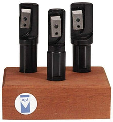 APT - 2 to 3" Cutting Diam, 1-1/4" Shank Diam, Indexable End Mill Set - QMS Carbide Toolholder, Series Quad-Mill - Eagle Tool & Supply