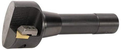 APT - 2" Cutting Diam, 3/4" Shank Diam, TPG 32 Insert, Indexable Fly Cutter - KT Toolholder, 90° Cutting Angle, Positive Rake, Weldon Flat, Series Uno-Dex - Eagle Tool & Supply