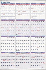 AT-A-GLANCE - 1 Sheet, 24 x 36", Wall Calendar - White - Eagle Tool & Supply