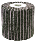 4 x 4 x 3/4" - Aluminum Oxide 120 G& S-Medium - Interleaf Flap Wheel Drum with Keyhole - Eagle Tool & Supply