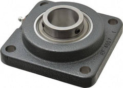 Browning - 1-1/2" ID, 5-1/8" OAL x 5-1/8" OAH 4-Bolt Flange - 4,467 Lb Static Cap, 7,340 Lb Dyn Cap, 4" Btw Mnt Hole Ctrs, Cast Iron - Eagle Tool & Supply