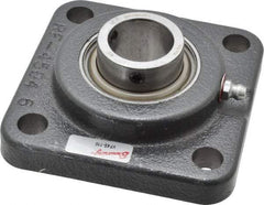 Browning - 1" ID, 3-3/4" OAL x 3-3/4" OAH 4-Bolt Flange - 1,651 Lb Static Cap, 2,801 Lb Dyn Cap, 2-3/4" Btw Mnt Hole Ctrs, Cast Iron - Eagle Tool & Supply