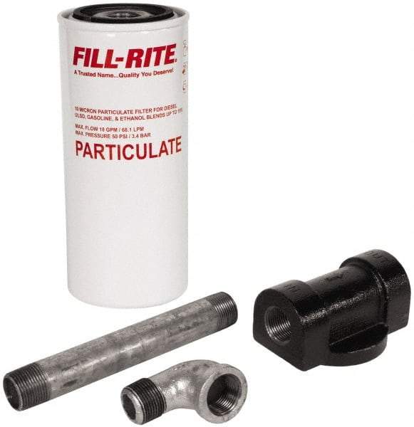 Tuthill - 3/4 Inlet Size, 18 GPM, Pump Filter - 11 Long, 10 Micron Mesh, Cast Iron - Eagle Tool & Supply