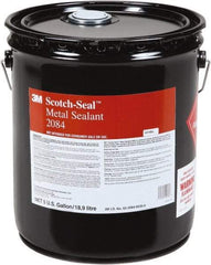 3M - 5 Gal Silver Metal Sealant - Dries to a Tough, Flexible Film, Water, Oil & Fuel Resistant, Retains Sealing Properties, Bonds & Seals Aluminum to Glass, Metals & Woods - Eagle Tool & Supply