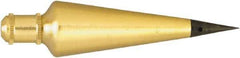 Johnson Level & Tool - 4-3/8 Inch Long, 1-1/8 Inch Diameter Brass Plumb Bob - 8 Ounce, Has Replacable Tip - Eagle Tool & Supply