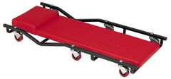Whiteside - 570 Lb Capacity, 6 Wheel Creeper - Steel, 40" Long x 4.77" Overall Height x 17" Wide - Eagle Tool & Supply