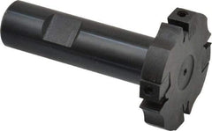 APT - Shank Connection, 3/8" Cutting Width, 9/16" Depth of Cut, 2" Cutter Diam, 4 Tooth Indexable Slotting Cutter - 3/4" Shank Diam, SM24 Toolholder, CTA 2 Insert, Right Hand Cutting Direction - Eagle Tool & Supply
