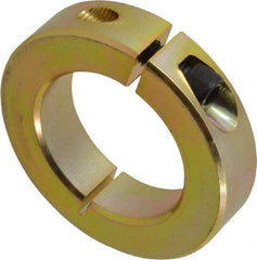 Climax Metal Products - 1-1/2" Bore, Steel, One Piece One Piece Split Shaft Collar - 2-3/8" Outside Diam, 9/16" Wide - Eagle Tool & Supply