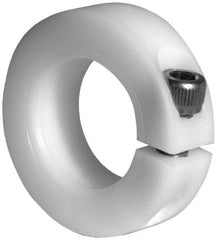Climax Metal Products - 1-15/16" Bore, Plastic, One Piece One Piece Split Shaft Collar - 3" Outside Diam, 11/16" Wide - Eagle Tool & Supply