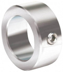 Climax Metal Products - 2-1/16" Bore, Stainless Steel, One Piece Solid Set Screw Collars - 3" Outside Diam, 7/8" Wide - Eagle Tool & Supply