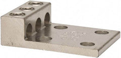 Thomas & Betts - 6 AWG Noninsulated Compression Connection Rectangle Ring Terminal - 1/2" Stud, 4-3/16" OAL x 2-13/16" Wide, Tin Plated Aluminum Contact - Eagle Tool & Supply