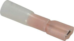 3M - 22 to 18 AWG, Nylon Heat Shrink, Fully Insulated, Female Wire Disconnect - 1/4 Inch Wide Tab, Red - Eagle Tool & Supply