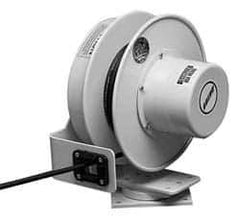 Conductix - 16 AWG, 40' Cable Length, Cord & Cable Reel with Cable End - 4 Outlets, SO Cable, White Reel - Eagle Tool & Supply