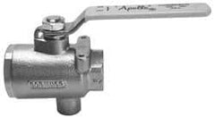Apollo - 1-1/2" Pipe, Full Port, Bronze Standard Ball Valve - 2 Piece, Inline - One Way Flow, FNPT x FNPT Ends, Lever Handle, 125 WOG - Eagle Tool & Supply