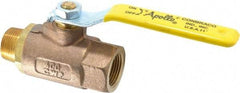 Apollo - 3/4" Pipe, Standard Port, Bronze Standard Ball Valve - 2 Piece, Inline - One Way Flow, MNPT x FNPT Ends, Lever Handle, 600 WOG, 150 WSP - Eagle Tool & Supply