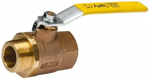Apollo - 1-1/2" Pipe, Standard Port, Bronze Standard Ball Valve - 2 Piece, Inline - One Way Flow, MNPT x FNPT Ends, Lever Handle, 600 WOG, 150 WSP - Eagle Tool & Supply
