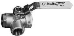 Apollo - 3-1/8" Pipe, Full Port, Brass UL Listed Ball Valve - Inline - Two Way Flow, Tube O.D. x Tube O.D. Ends, Cap Handle, 500 WOG - Eagle Tool & Supply