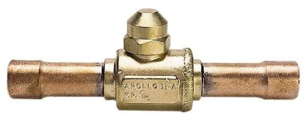 Apollo - 1-5/8" Pipe, Full Port, Brass UL Listed Ball Valve - Inline - Two Way Flow, Tube O.D. x Tube O.D. Ends, Cap Handle, 500 WOG - Eagle Tool & Supply