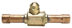 Apollo - 1-5/8" Pipe, Full Port, Brass UL Listed Ball Valve - Inline - Two Way Flow, Tube O.D. x Tube O.D. Ends, Cap Handle, 500 WOG - Eagle Tool & Supply
