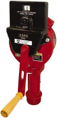 Tuthill - 3/4" Outlet, Cast Aluminum Hand Operated Rotary Pump - 12.8 oz per Stroke, 24" OAL, For Gasoline, Diesel Fuel, Lightweight Oil & Kerosene - Eagle Tool & Supply