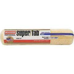 Wooster Brush - 1/2" Nap, 12" Wide Paint Roller - Semi-Rough Texture, Synthetic Knit - Eagle Tool & Supply