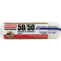 Wooster Brush - 1/2" Nap, 9" Wide Paint Roller - Semi-Rough Texture, Wool/Poly Blend - Eagle Tool & Supply