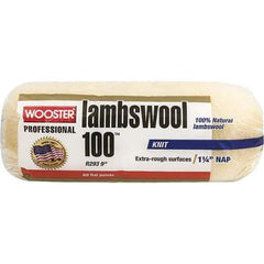 Wooster Brush - 1-1/4" Nap, 9" Wide Paint Roller - Extra-Rough Texture, Lambswool - Eagle Tool & Supply