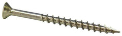 Value Collection - #6 Flat Head, Square Drive Stainless Steel Deck Screw - 1-5/8" OAL, Grade 305, Type 17 Point - Eagle Tool & Supply