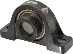 Browning - 1-1/2" ID, 7-1/8" OAL x 3-15/16" OAH Pillow Block - 4,467 Lb Static Cap, 7,340 Lb Dyn Cap, 5-3/8" Btw Mnt Hole Ctrs, 1-15/16" Base-to-Ctr Ht, Cast Iron - Eagle Tool & Supply