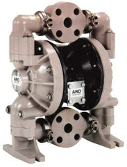 ARO/Ingersoll-Rand - 2" NPT, Nonmetallic, Air Operated Diaphragm Pump - PTFE Diaphragm, Polypropylene Housing - Eagle Tool & Supply