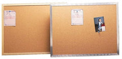 UNIVERSAL - 24" Wide x 18" High Open Cork Bulletin Board - Aluminum Frame, Natural Tan - Eagle Tool & Supply