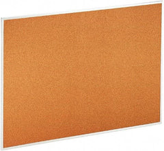 UNIVERSAL - 48" Wide x 36" High Open Cork Bulletin Board - Natural Cork, Aluminum Frame - Eagle Tool & Supply