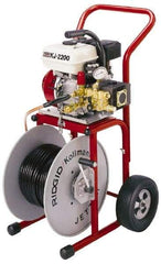 Ridgid - Gasoline Battery Drain Cleaning Machine - For 1-1/4" to 6" Pipe, 110' Cable - Eagle Tool & Supply