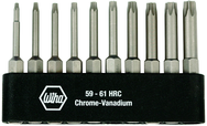 10 Piece - T6; T7; T8; T9; T10; T15; T20; T25; T27; T30 - Torx Aling Power Bit Belt Pack Set with Holder - Eagle Tool & Supply