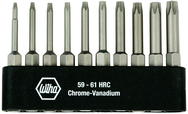 10 Piece - T6; T7; T8; T9; T10; T15; T20; T25; T27; T30 - Torx Powser Bit Belt Pack Set with Holder - Eagle Tool & Supply