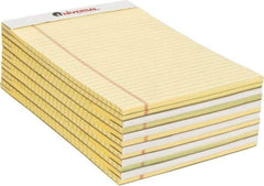 UNIVERSAL - 50 Sheet, 5 x 8", Perforated Style Ruled Pads - Canary - Eagle Tool & Supply