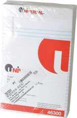 UNIVERSAL - 50 Sheet, 5 x 8", Perforated Style Ruled Pads - White - Eagle Tool & Supply
