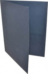 UNIVERSAL - 11" Long x 8-1/2" Wide Leatherette Two-Pocket Portfolios - Dark Blue - Eagle Tool & Supply
