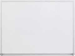 UNIVERSAL - 18" High x 24" Wide Melamine Dry Erase Board with 3/4" Rail - Aluminum, 5/8" Deep - Eagle Tool & Supply