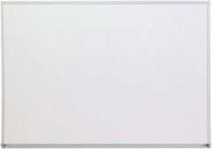 UNIVERSAL - 36" High x 48" Wide Melamine Dry Erase Board with 3/4" Rail - Aluminum, 5/8" Deep - Eagle Tool & Supply