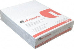 UNIVERSAL - 50 Sheet, 8-1/2 x 11", Glue Top Ruled Writing Pad - White - Eagle Tool & Supply