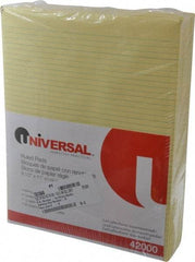 UNIVERSAL - 50 Sheet, 8-1/2 x 11", Glue Top Ruled Writing Pad - Canary - Eagle Tool & Supply