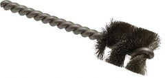 Weiler - 7/8" Diam Helical Stainless Steel Tube Brush - 0.006" Filament Diam, 1" Brush Length, 3-1/2" OAL, 7/32" Diam Stainless Steel Shank - Eagle Tool & Supply