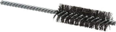 Weiler - 7/8" Diam Helical Steel Tube Brush - Double Spiral, 0.0104" Filament Diam, 2-1/2" Brush Length, 5-1/2" OAL, 1/4" Diam Shank - Eagle Tool & Supply