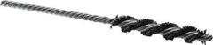 Weiler - 3/8" Diam Helical Nylon Tube Brush - Single Spiral, 0.022" Filament Diam, 2" Brush Length, 5" OAL, 5/32" Diam Shank - Eagle Tool & Supply