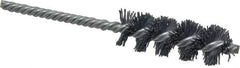 Weiler - 7/8" Diam Helical Nylon Tube Brush - Single Spiral, 0.022" Filament Diam, 2-1/2" Brush Length, 5-1/2" OAL, 1/4" Diam Shank - Eagle Tool & Supply