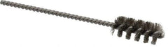 Weiler - 7/16" Diam Helical Stainless Steel Tube Brush - 0.005" Filament Diam, 1" Brush Length, 3-1/2" OAL, 1/8" Diam Stainless Steel Shank - Eagle Tool & Supply