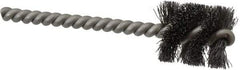 Weiler - 7/8" Diam Helical Steel Tube Brush - 0.008" Filament Diam, 1" Brush Length, 3-1/2" OAL, 7/32" Diam Stainless Steel Shank - Eagle Tool & Supply