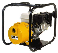 American Machine & Tool - 5.5 HP, 3,600 RPM, 2 Port Size, 1 Solids Handling, Honda OHV, Self Priming Engine Pump - Cast Iron, 3.8 Quart Tank Size, Buna-N and Silicon Carbide Shaft Seal, Stainless Steel Shaft Sleeve - Eagle Tool & Supply